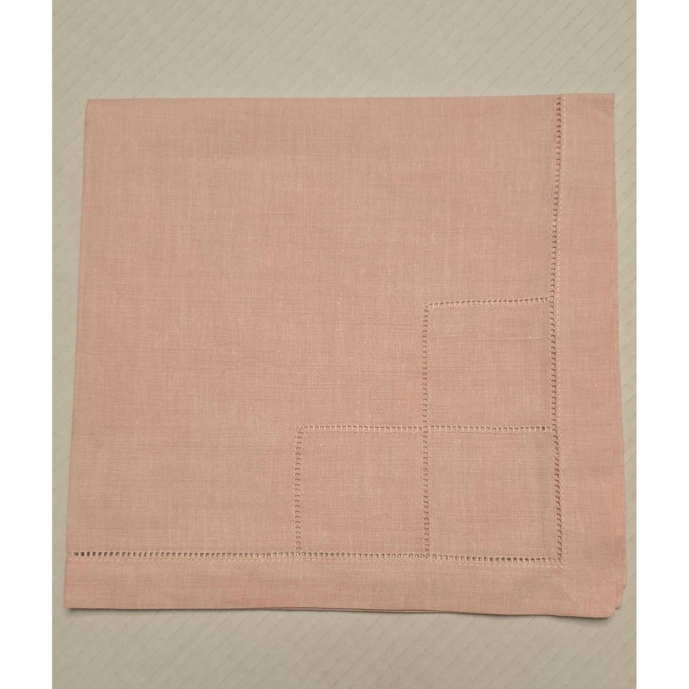 Set of 7 Vintage LIght PInk Napkins Approx. 20.25"‎ X 19.5"
